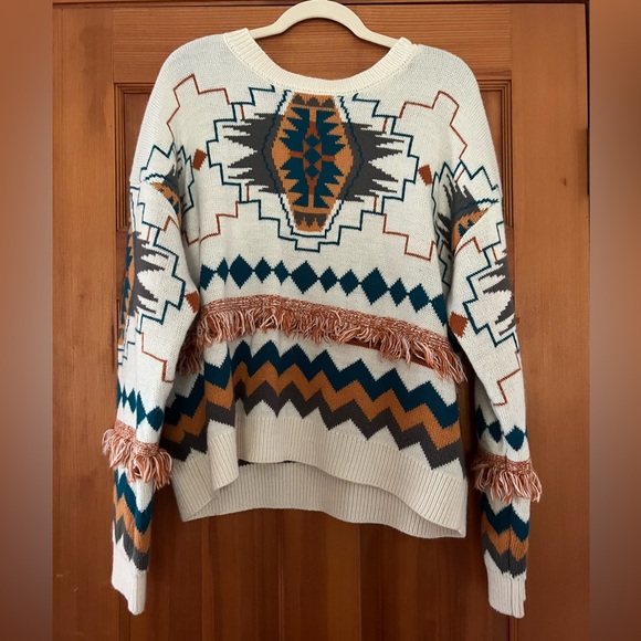 Rock & Roll Denim Sweaters - Western/aztec fringe sweater— Rock n roll denim brand